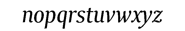 Collier Extra Condensed Light Italic Font LOWERCASE