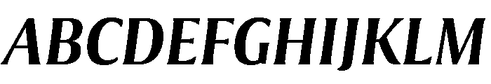 Collier Extra Condensed Semi Bold Italic Font UPPERCASE