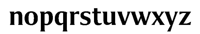 Collier Extra Condensed Semi Bold Font LOWERCASE