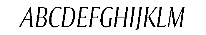 Collier Extra Condensed Thin Italic Font UPPERCASE