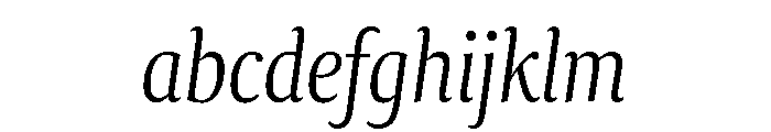 Collier Extra Condensed Thin Italic FONT