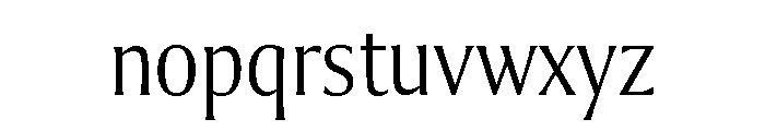 Collier Extra Condensed Thin Font LOWERCASE