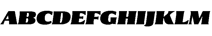 Collier Extra Condensed Ultra Italic Font UPPERCASE