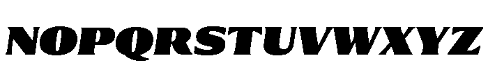 Collier Extra Condensed Ultra Italic Font UPPERCASE