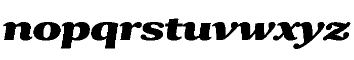 Collier Extra Extended Black Italic Font LOWERCASE