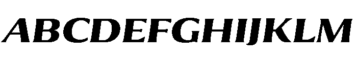 Collier Extra Extended Bold Italic Font UPPERCASE