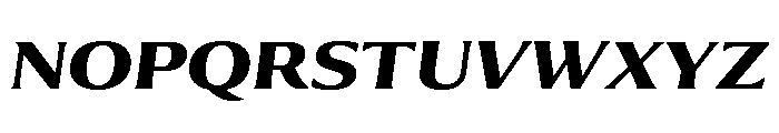 Collier Extra Extended Bold Italic Font UPPERCASE