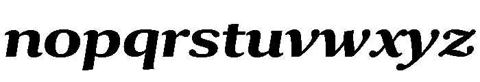 Collier Extra Extended Bold Italic Font LOWERCASE