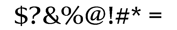 Collier Extra Extended Book Font OTHER CHARS