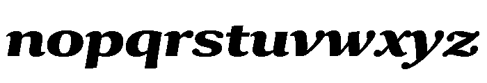 Collier Extra Extended Extra Bold Italic Font LOWERCASE