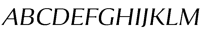 Collier Extra Extended Extra Light Italic Font UPPERCASE