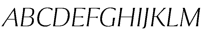 Collier Extra Extended Extra Thin Italic Font UPPERCASE