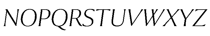 Collier Extra Extended Extra Thin Italic Font UPPERCASE