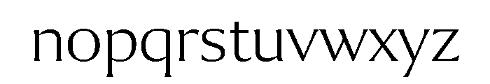 Collier Extra Extended Extra Thin Font LOWERCASE