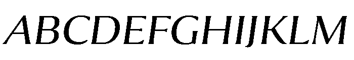 Collier Extra Extended Light Italic Font UPPERCASE