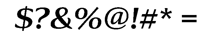 Collier Extra Extended Semi Bold Italic Font OTHER CHARS