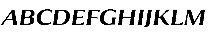 Collier Extra Extended Semi Bold Italic Font UPPERCASE