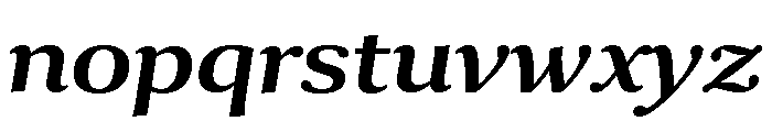Collier Extra Extended Semi Bold Italic Font LOWERCASE