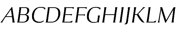 Collier Extra Extended Thin Italic Font UPPERCASE