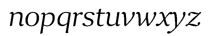 Collier Extra Extended Thin Italic Font LOWERCASE