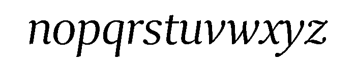 Collier Extra Light Italic Font LOWERCASE