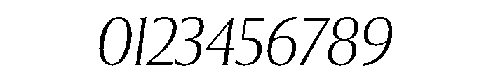 Collier Extra Thin Italic Font OTHER CHARS