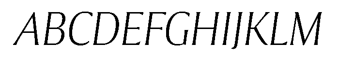 Collier Extra Thin Italic Font UPPERCASE