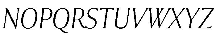 Collier Extra Thin Italic Font UPPERCASE