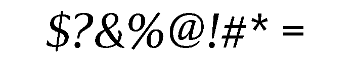Collier Light Italic Font OTHER CHARS