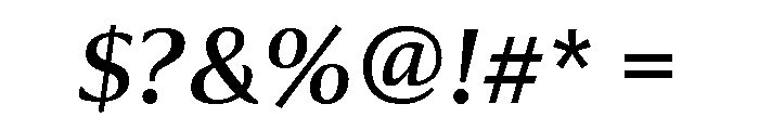 Collier Regular Italic Font OTHER CHARS