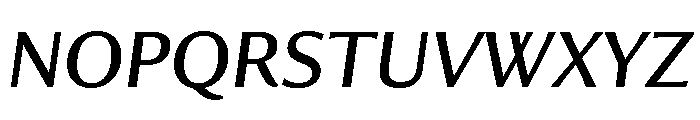 Collier Sans Book Italic Font UPPERCASE