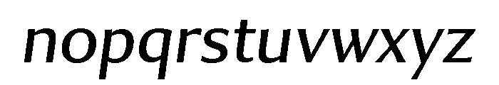 Collier Sans Book Italic Font LOWERCASE