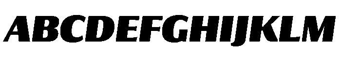 Collier Sans Compressed Black Italic Font UPPERCASE
