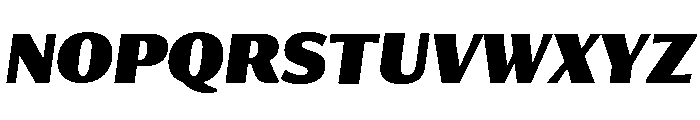 Collier Sans Compressed Black Italic Font UPPERCASE
