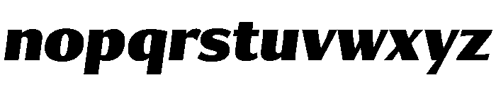 Collier Sans Compressed Black Italic Font LOWERCASE