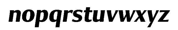 Collier Sans Compressed Bold Italic Font LOWERCASE