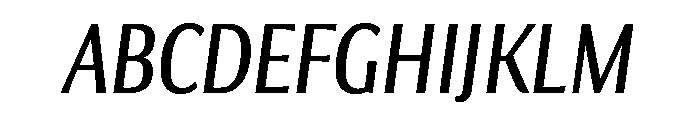 Collier Sans Compressed Book Italic Font UPPERCASE