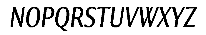 Collier Sans Compressed Book Italic Font UPPERCASE