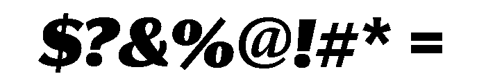 Collier Sans Compressed Extra Black Italic Font OTHER CHARS