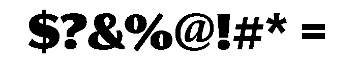 Collier Sans Compressed Extra Black Font OTHER CHARS