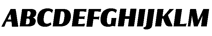 Collier Sans Compressed Extra Bold Italic Font UPPERCASE