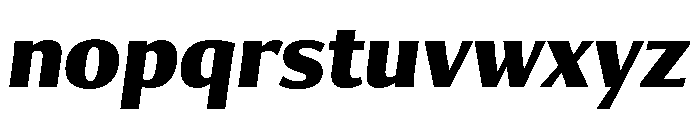 Collier Sans Compressed Extra Bold Italic Font LOWERCASE