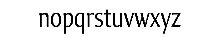 Collier Sans Compressed Extra Light Font LOWERCASE