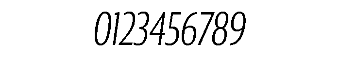 Collier Sans Compressed Extra Thin Italic Font OTHER CHARS