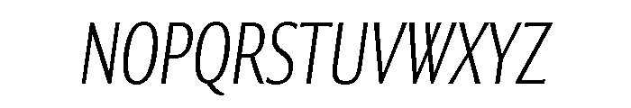 Collier Sans Compressed Extra Thin Italic Font UPPERCASE