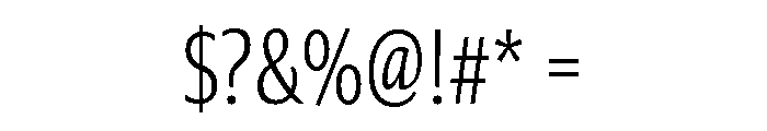 Collier Sans Compressed Extra Thin Font OTHER CHARS