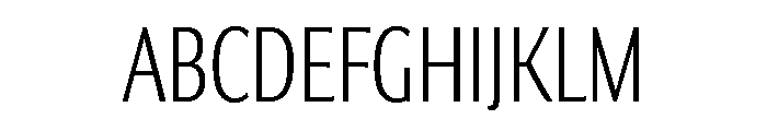 Collier Sans Compressed Extra Thin Font UPPERCASE
