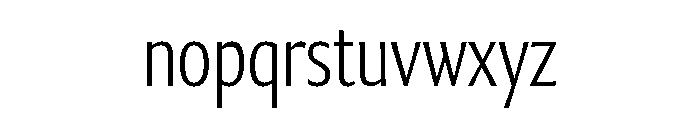 Collier Sans Compressed Extra Thin Font LOWERCASE