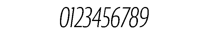 Collier Sans Compressed Hairline Italic Font OTHER CHARS