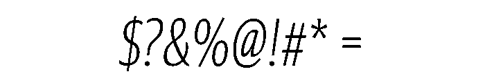 Collier Sans Compressed Hairline Italic Font OTHER CHARS